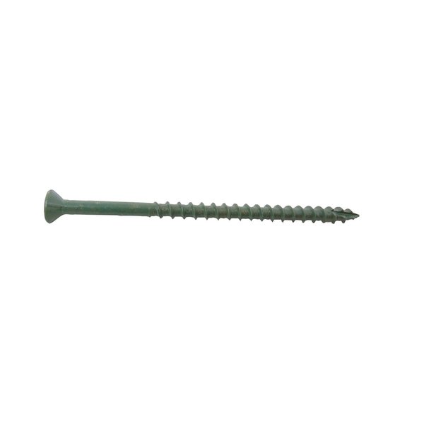 Grip-Rite Wood Screw, #10, 3-1/2 in, Green Stainless Steel Bugle Head Torx Drive, 243 PK L312ST5